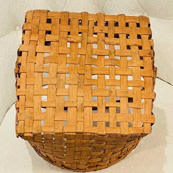 O4-RARE Antique Primitive Farmhouse Hand Woven Egg Basket - Picture 5 of 10